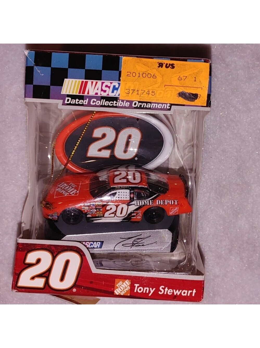 2004 Tony Stewart “w/ Signature Mount” Dated Collectible Ornament Nascar #20